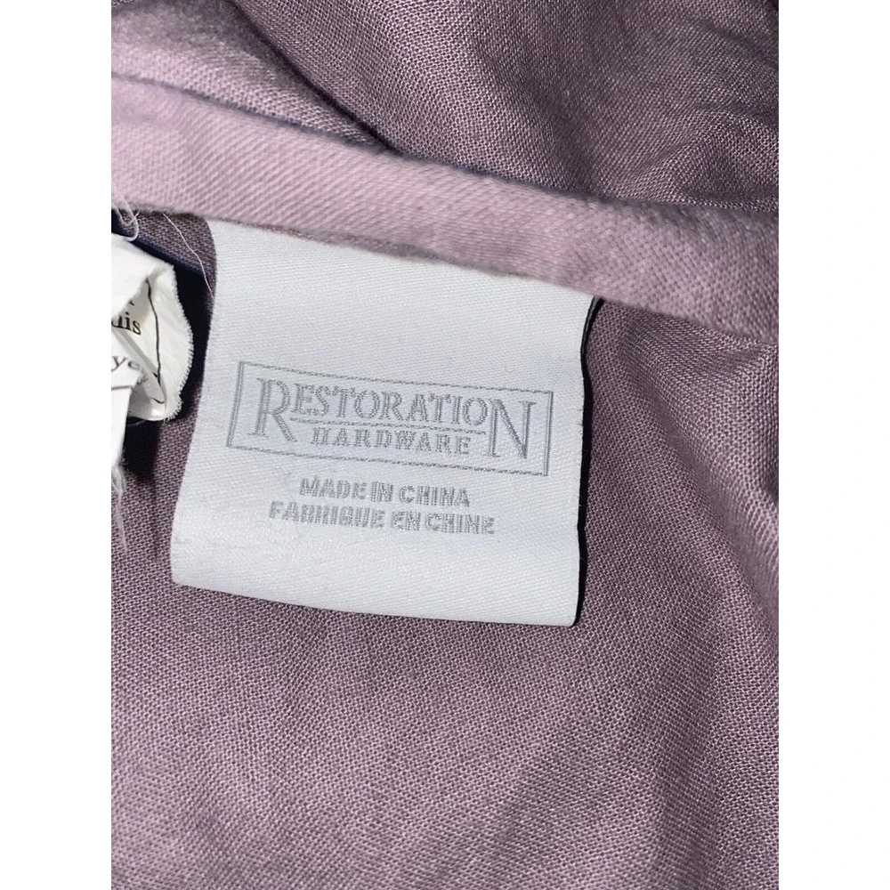 restoration hardware pillowcase euro square gray 25x25 quilted linen ONE CASE